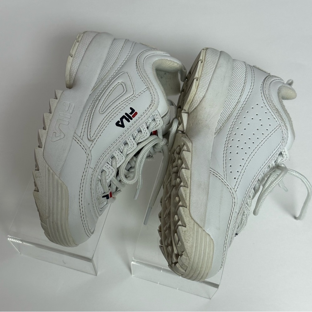 FILA Big Kids Disruptor II Casual Shoes Sneakers FW02945-111 White - Picture 9 of 13
